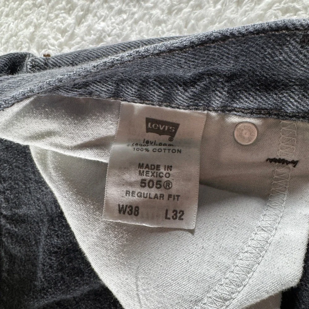 VTG Y2K 2000s Levi's 505 Regular Fit Straight Leg Red Tab Denim‎ Jeans 38x32